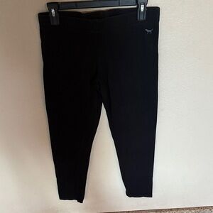 PINK Victoria's Secret Black Leggings with Logo